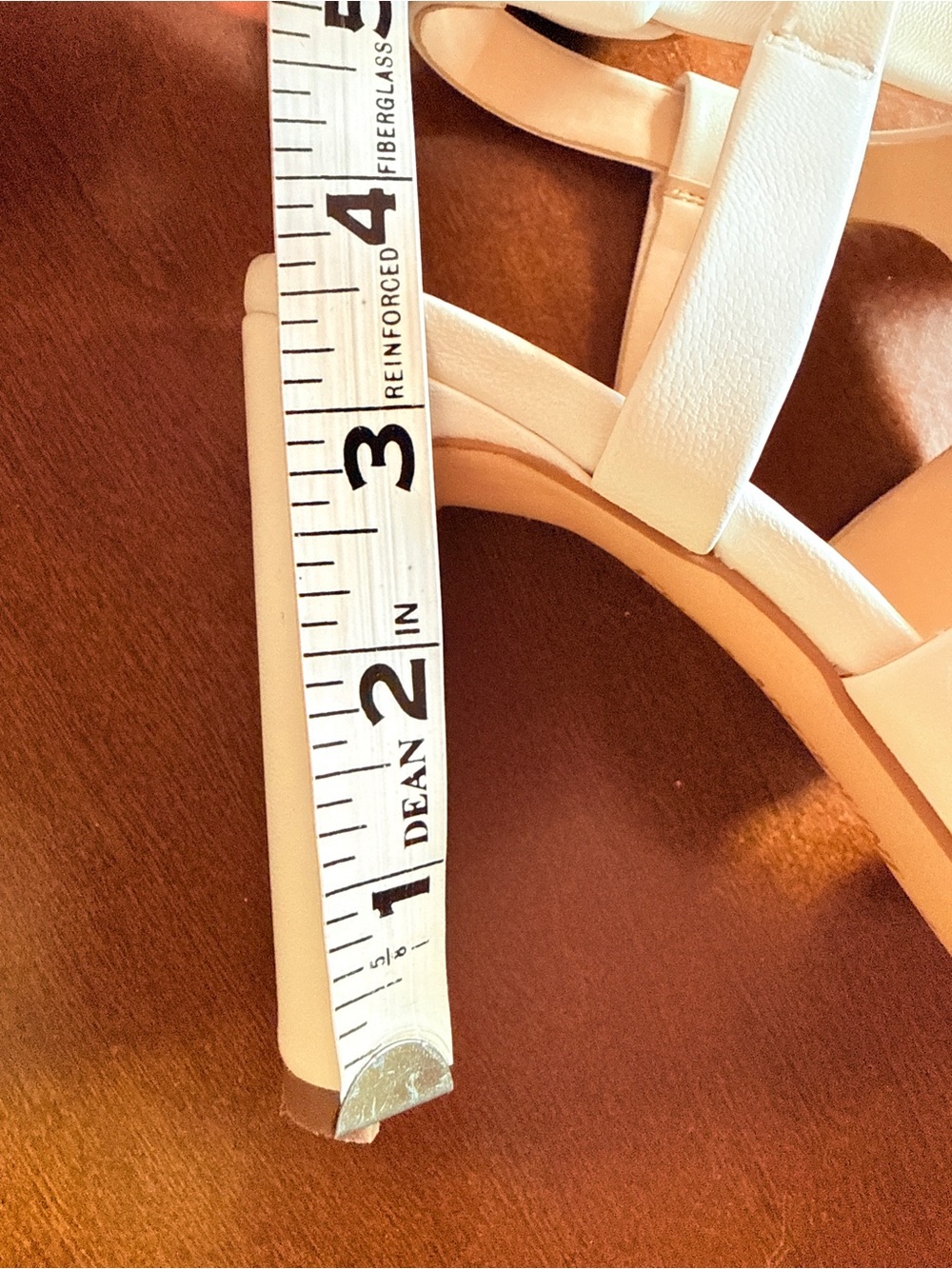Enzo Angiolini Trudy White Cutout Block Heel Sandals - Picture 6 of 7